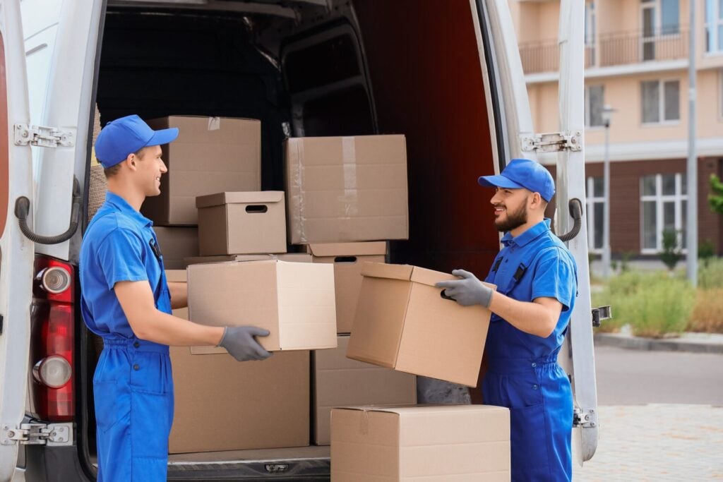 men loading removal van