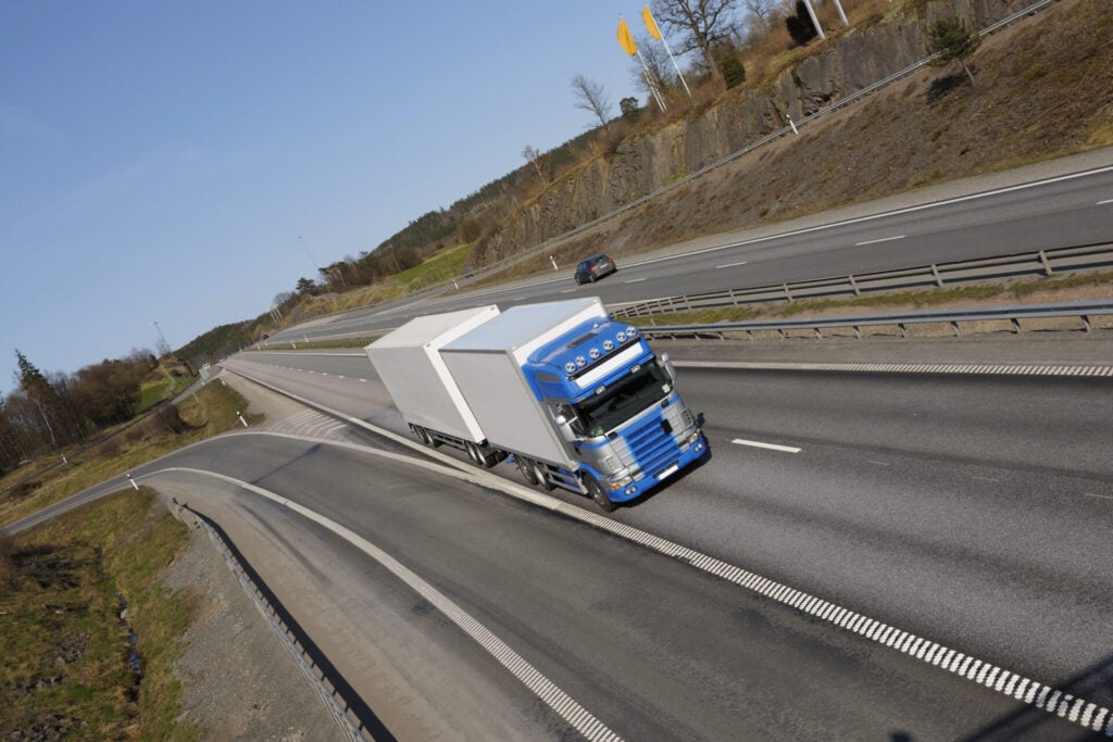 lorry on highway