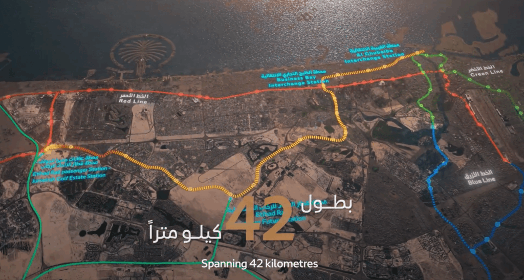 A map of the Gold Line route 