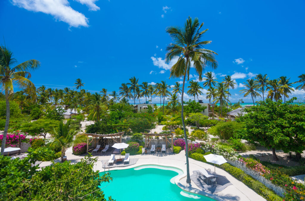 aerial view of Zanzibar White Sand Luxury Villas & Spa. 