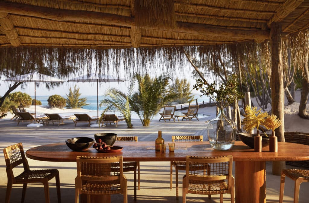 table overlooking the sea