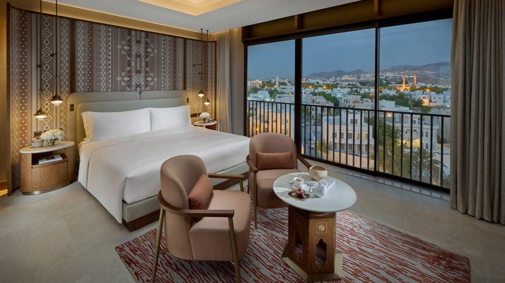 views of muscat and the hajar mountains 