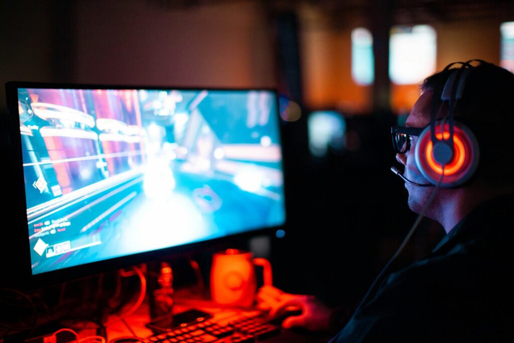 man gaming