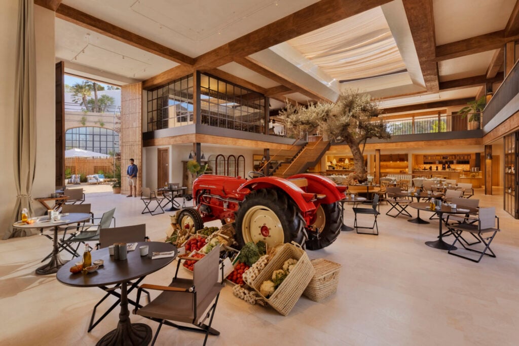 inside the market restaurant at six senses ibiza
