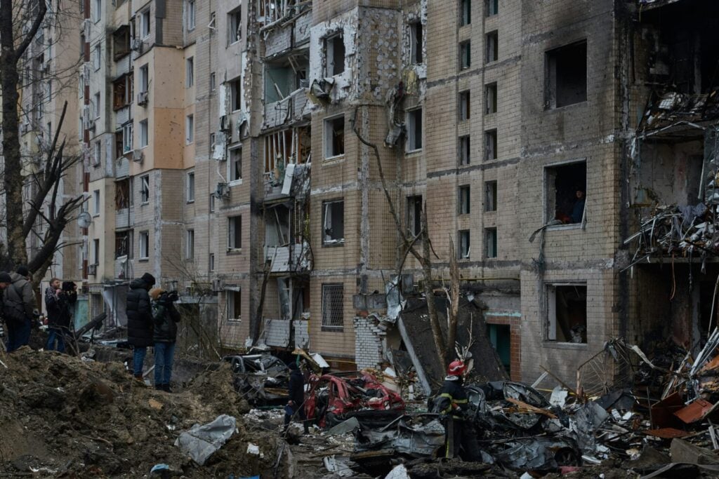 building in ukraine bombed 