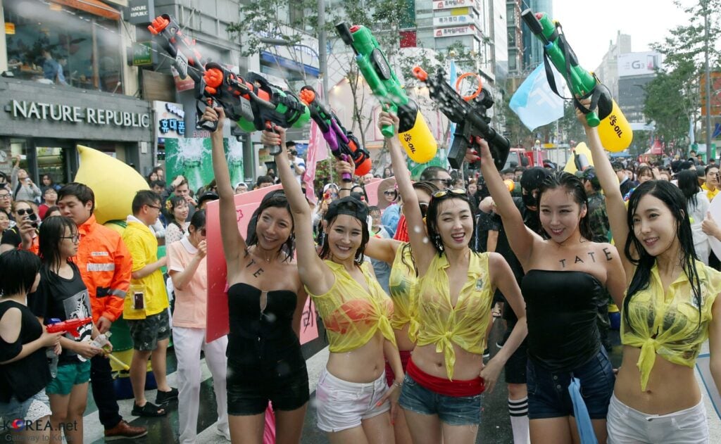 water gun festival in south korea