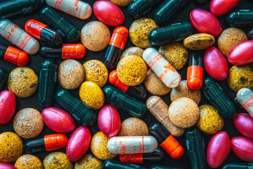 colourful close up of supplements