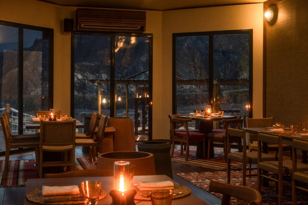 Restaurant interior at Caravan Hatta by Our Habitas