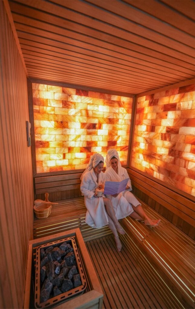 The salt room sauna at sohum wellness 