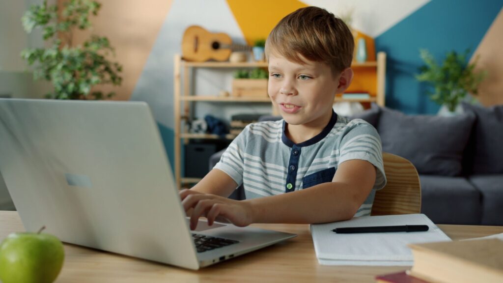 boy at laptop