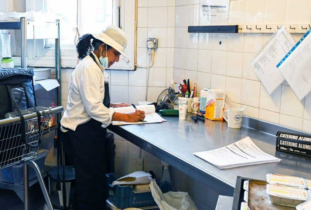 woman doing inventory 