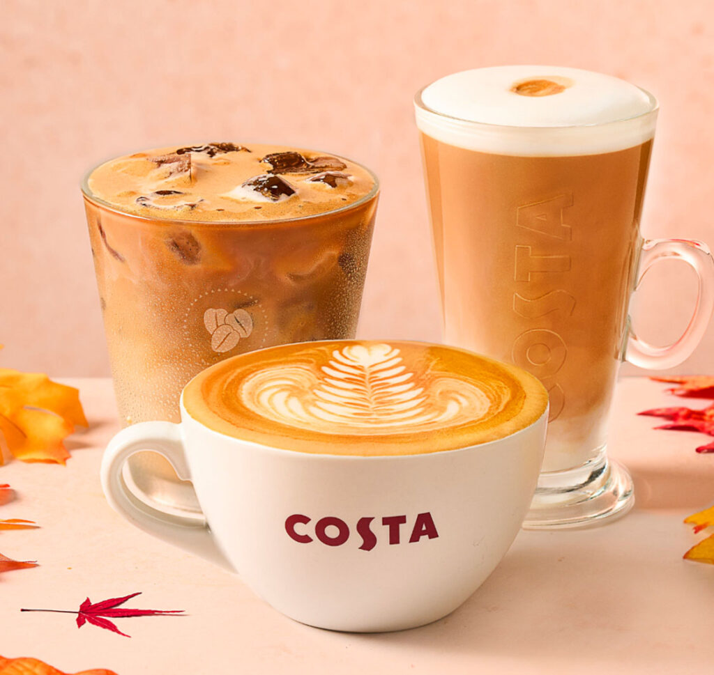 selection of costa cofee coffees 
